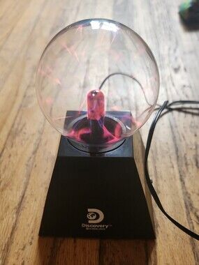 Gently Used Discovery Plasma Globe Lamp with Black Pyramid Base